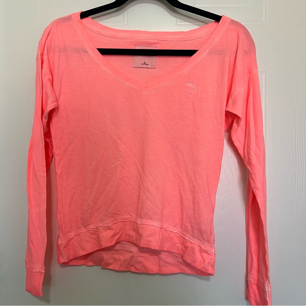 Abercrombie Kids Pink Relaxed Long Sleeve Shirt
